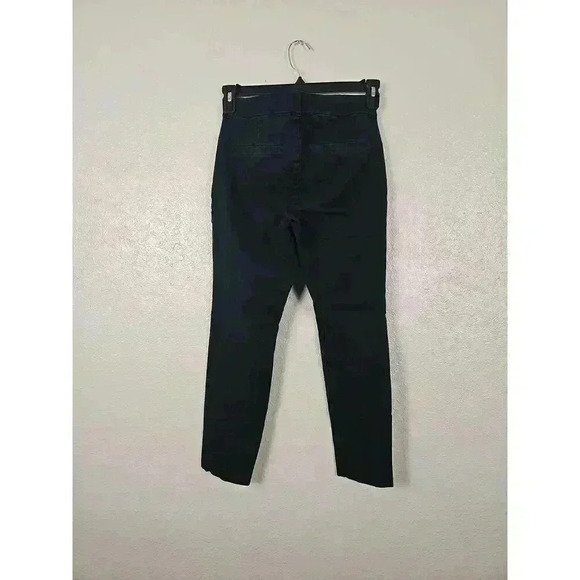 Old Navy Pixie Black High Rise Slim Fit Chinos Pants With Belt Loops Size 4 - Picture 2 of 5
